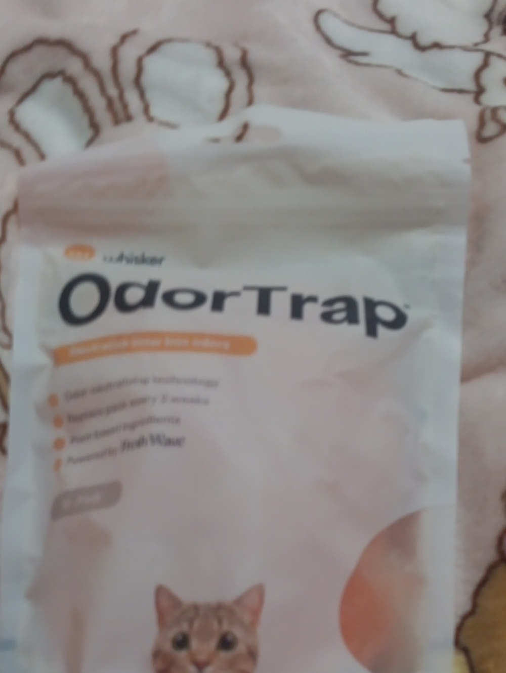 OdorTrap Cat Litter Deodorizer - White & Orange Packaging